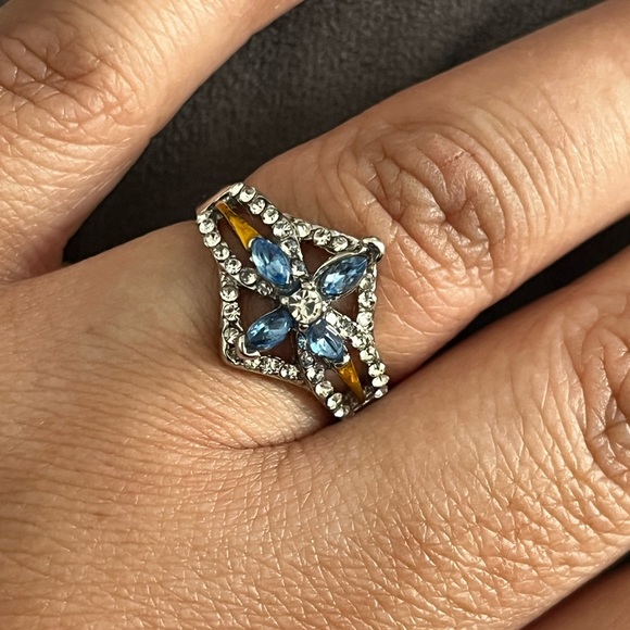 Fashion ring. Stainless steel and cubic zirconia - Picture 3 of 6